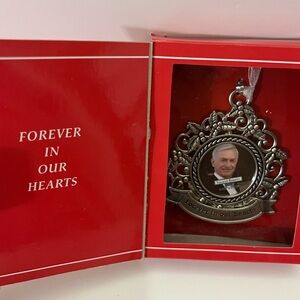 Ganz Silver Memorial Christmas Tree Ornament “Forever in our Hearts”